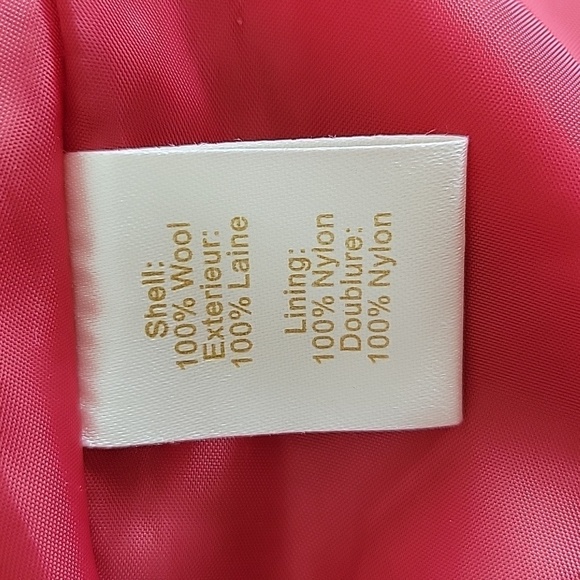 CARSON medium pink wool vest with black buttons - Picture 4 of 5